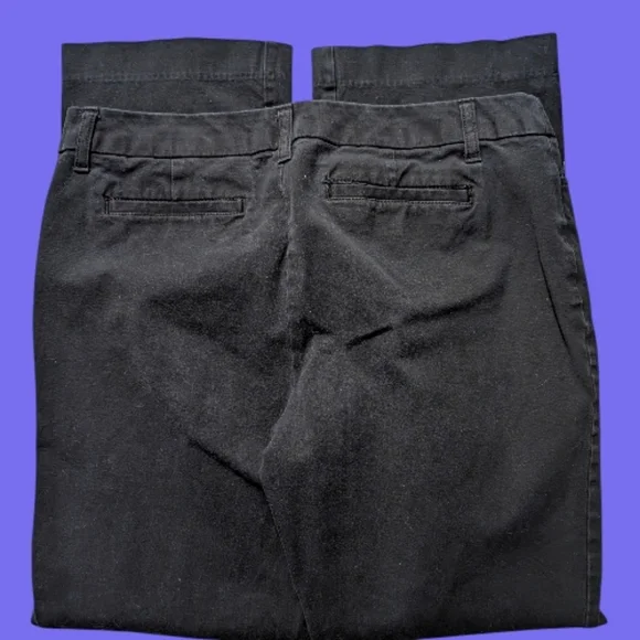 VCUG St Johns Bay Black Straight-Leg Pants Size 12 Cotton Spandex Blend - Picture 3 of 5